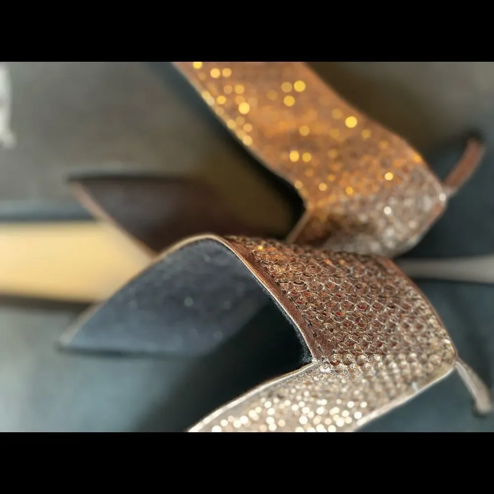 Yellow Box Shiny Bronze Flip Flops - Picture 3 of 3